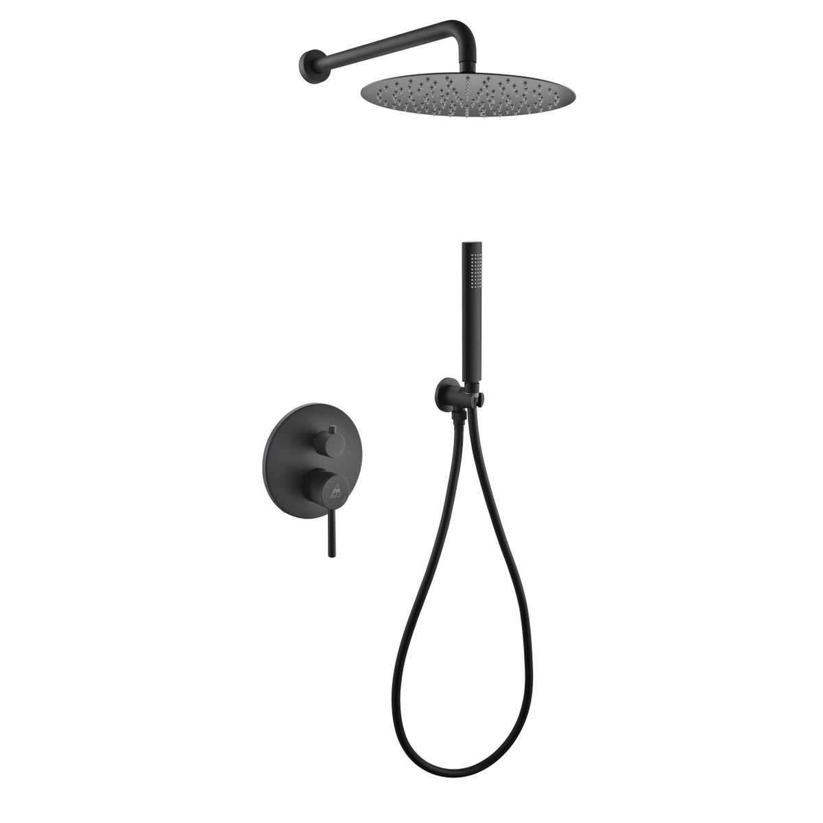 Aqua Rondo Shower Set w/ 12" Rain Shower and Handheld