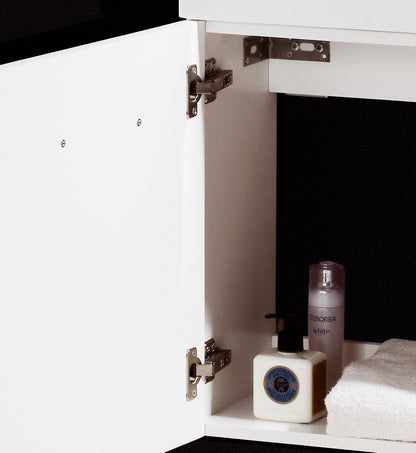 Bliss 18" High Gloss White Wall-Mount Modern Bathroom Vanity