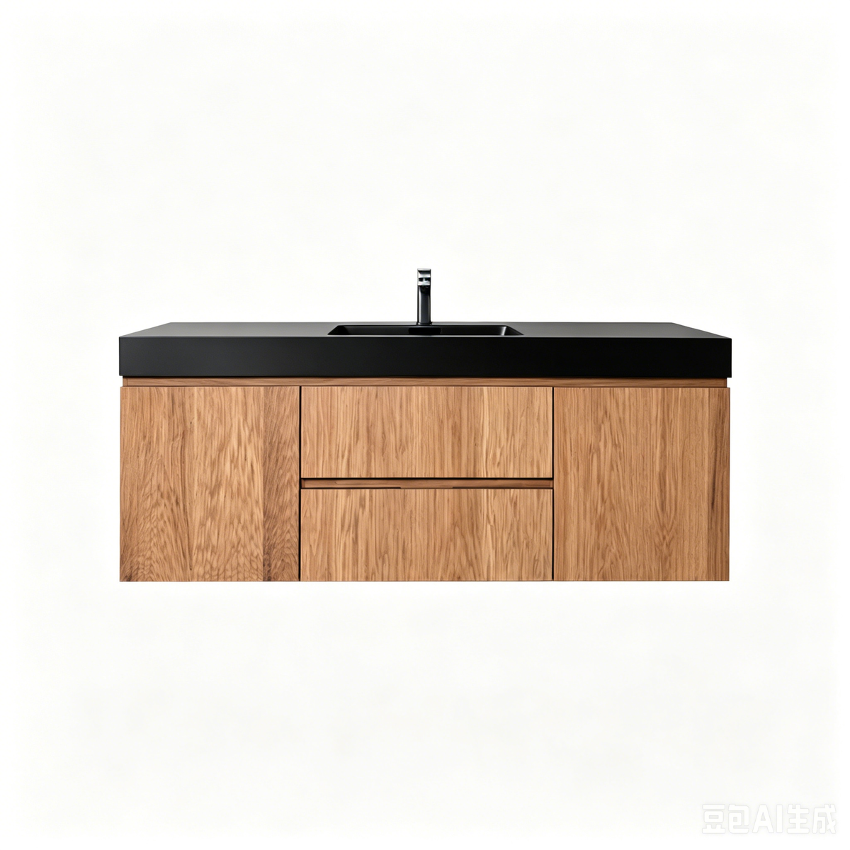 Bliss 60" Fluted Oakwood Single Sink Wall Mount Vanity - Restock ETA Late Oct