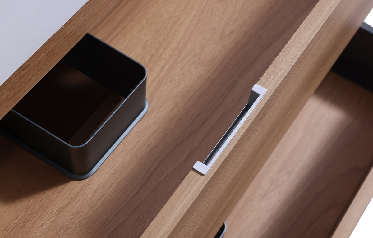 Bliss 80" Honey Oak Wall-Mount Double Sink Modern Bathroom Vanity - Restock ETA Late Oct
