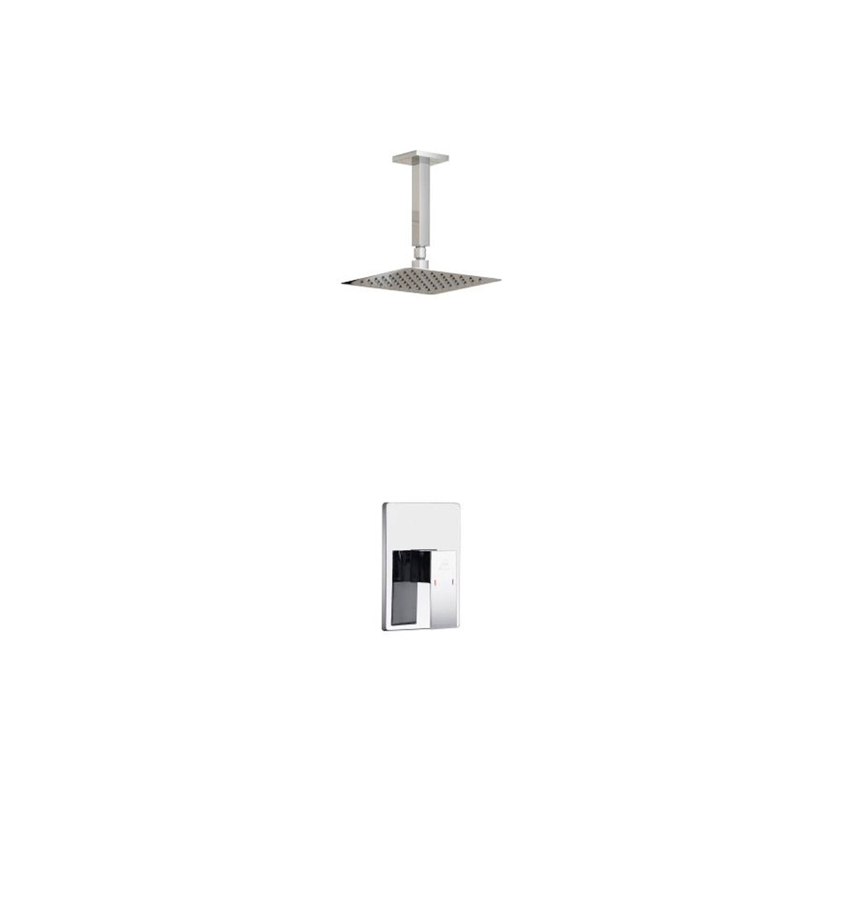 Aqua Piazza Shower Set w/ 8" Ceiling Mount Square Rain Shower Head