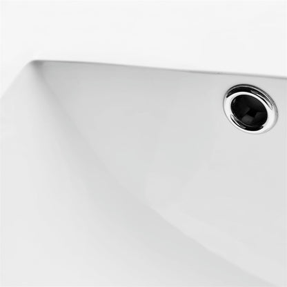 30''x22'' KubeBath White Quartz Counter-Top W/ Under-Mount Sink