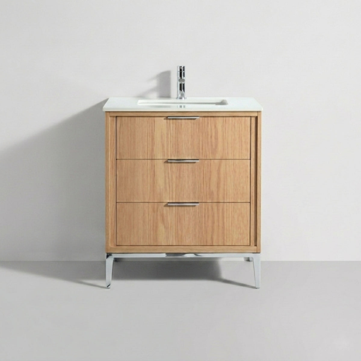 Divani 30" Oakwood Bathroom Vanity with Quartz Countertop - Restock ETA  Mid Nov