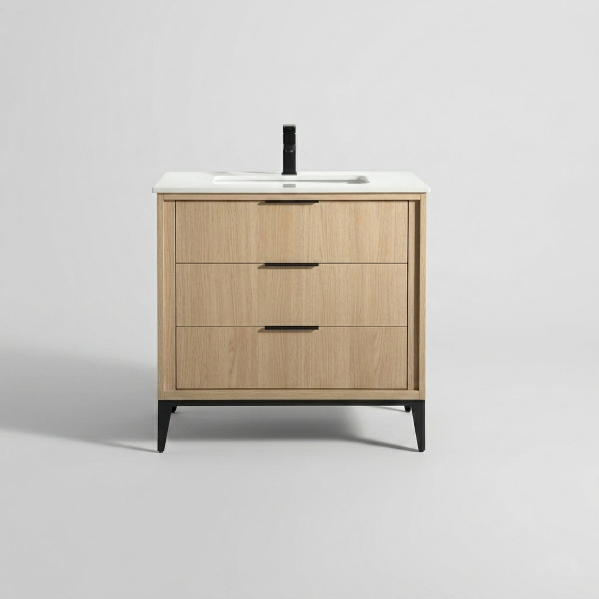 Divani 36" Oakwood Bathroom Vanity with Quartz Countertop
