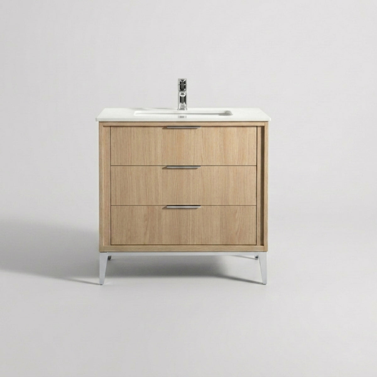Divani 36" Oakwood Bathroom Vanity with Quartz Countertop