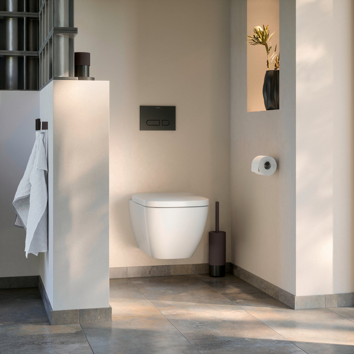 Duravit HAPPY Wall-Mounted Toilet Bowl w/ Soft Close Seat and Cover White