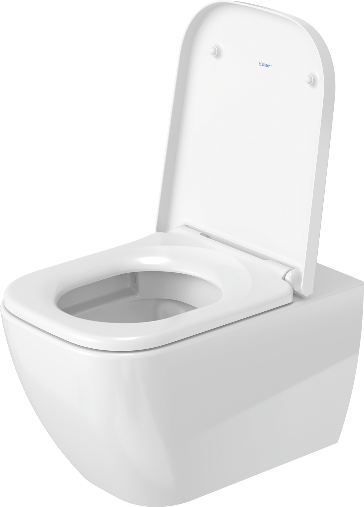 Duravit HAPPY Wall-Mounted Toilet Bowl w/ Soft Close Seat and Cover White