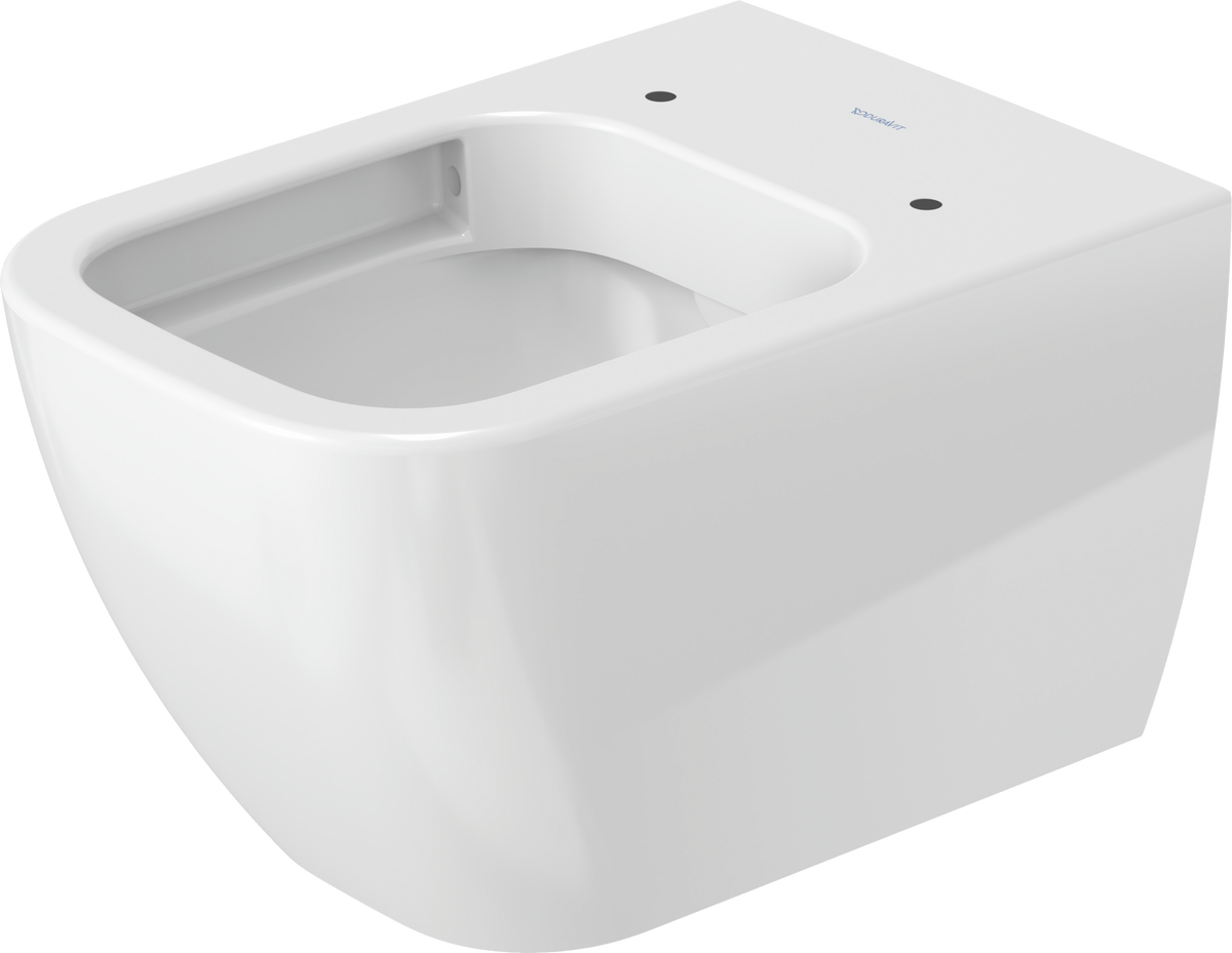 Duravit HAPPY Wall-Mounted Toilet Bowl w/ Soft Close Seat and Cover White
