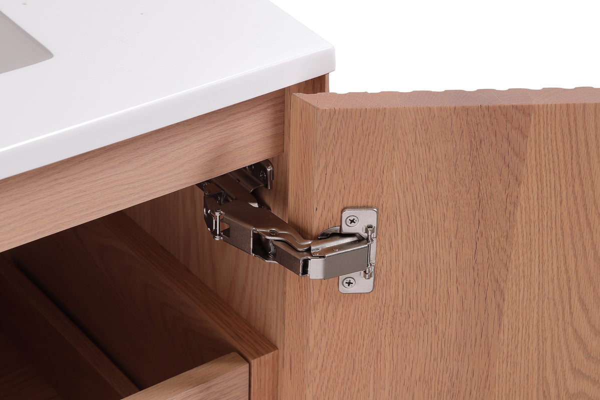 48''Fiore Double Sink Free Standing Bathroom Vanity - OAKWOOD