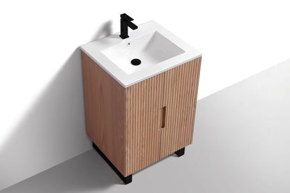 24'' Fiore Free Standing Bathroom Vanity - OAKWOOD - Restock ETA Mid Dec