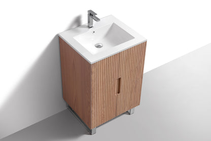 24'' Fiore Free Standing Bathroom Vanity - OAKWOOD - Restock ETA Mid Dec
