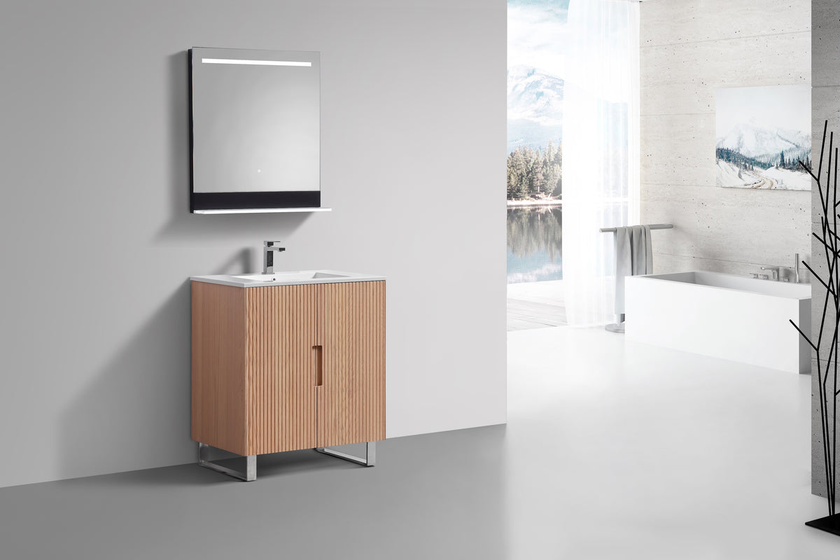 Fiore 32" Modern Free-Standing Bathroom Vanity – Oakwood - Restock ETA Early Dec