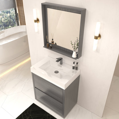 Bliss 30" Vulcan Ash Grey Floor Mount Modern Bathroom Vanity - Restock ETA Mid of Nov