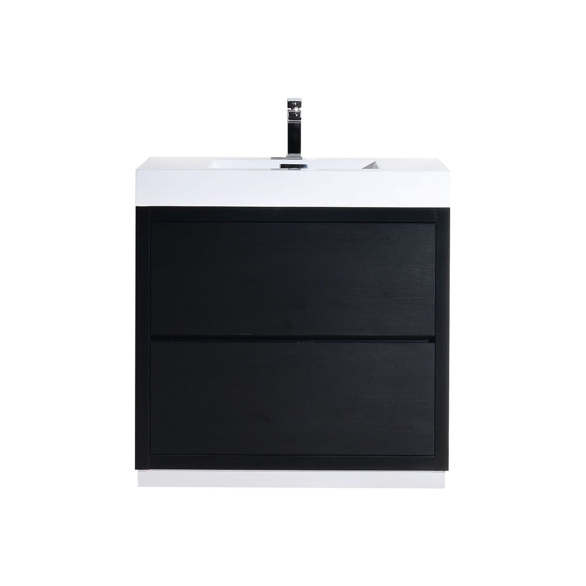 Bliss 40" Floor-Mount Modern Bathroom Vanity - Wood Black