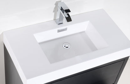 Bliss 40" Floor-Mount Modern Bathroom Vanity - Wood Black