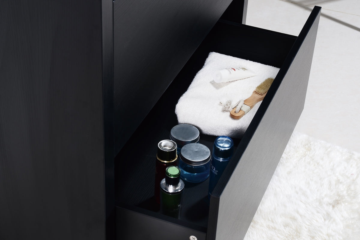 Bliss 40" Floor-Mount Modern Bathroom Vanity - Wood Black