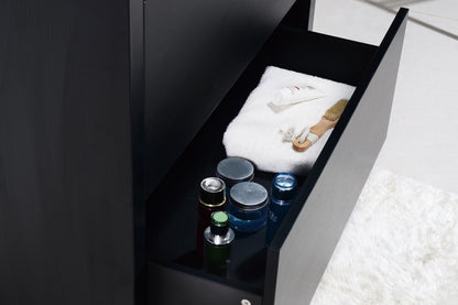 Bliss 40" Floor-Mount Modern Bathroom Vanity - Wood Black