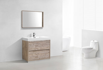 Bliss 40" Floor Mount Modern Bathroom Vanity - Nature Wood
