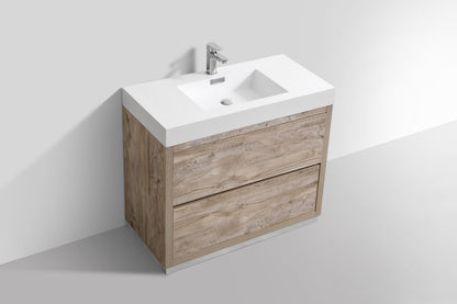 Bliss 40" Floor Mount Modern Bathroom Vanity - Nature Wood