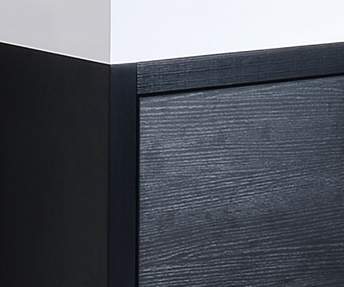Bliss 48" Single Sink Floor Mount Modern Bathroom Vanity - Wood Black