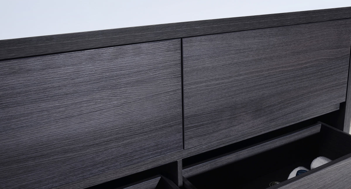 Bliss 60" Gray Oak Floor Mount Modern Bathroom Vanity