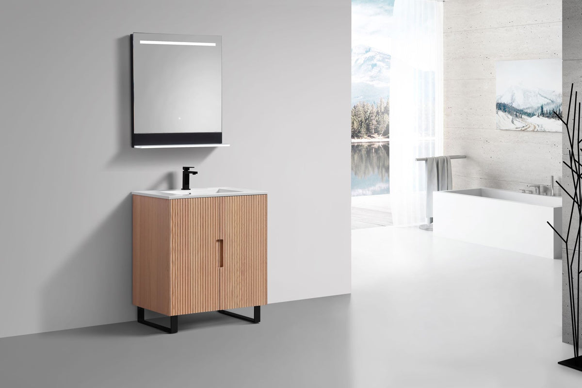 Fiore 32" Modern Free-Standing Bathroom Vanity – Oakwood - Restock ETA Early Dec