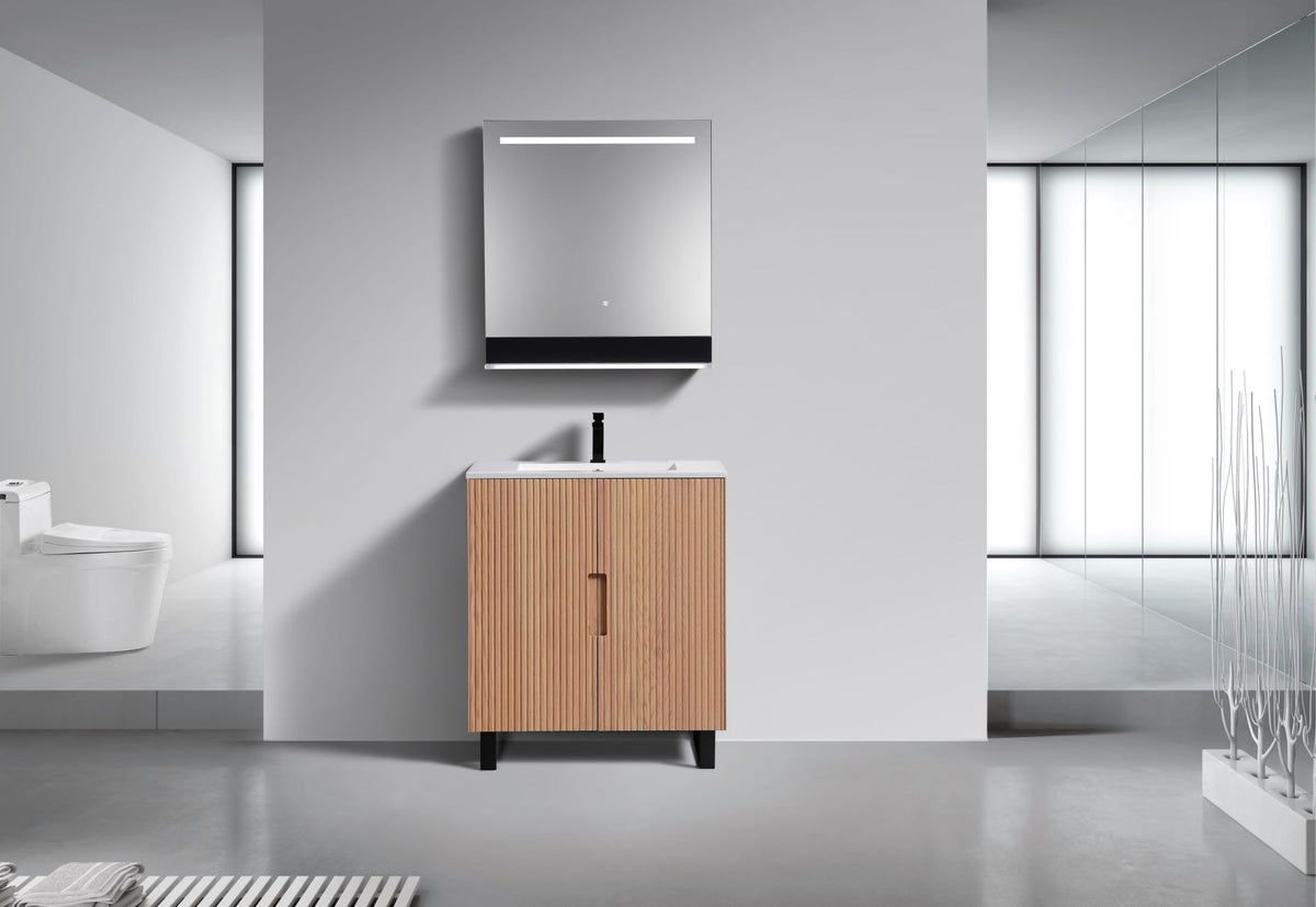 Fiore 32" Modern Free-Standing Bathroom Vanity – Oakwood - Restock ETA Early Dec