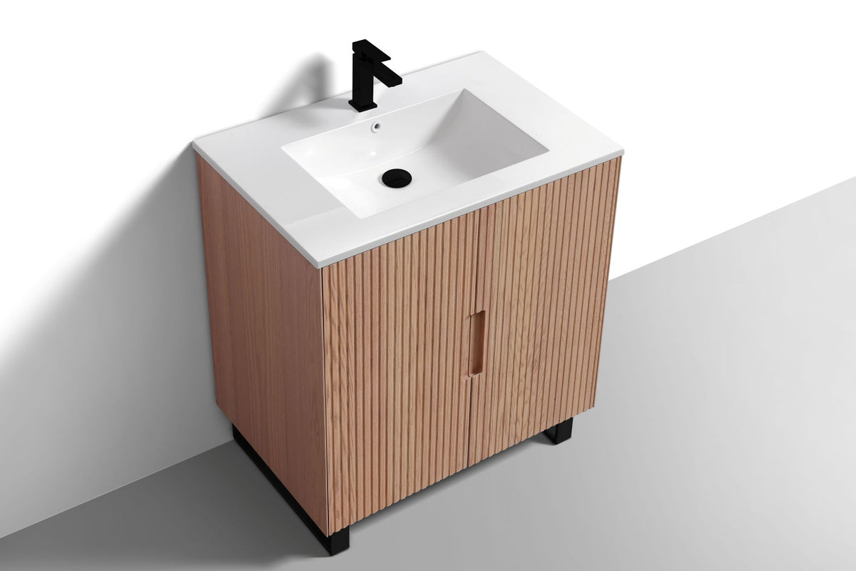 Fiore 32" Modern Free-Standing Bathroom Vanity – Oakwood - Restock ETA Early Dec