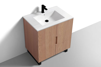 Fiore 32" Modern Free-Standing Bathroom Vanity – Oakwood - Restock ETA Early Dec