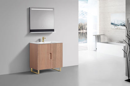 36'' Fiore Free Standing Bathroom Vanity - OAKWOOD - Restock ETA End of Nov