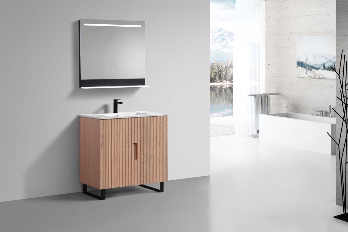 36'' Fiore Free Standing Bathroom Vanity - OAKWOOD - Restock ETA End of Nov