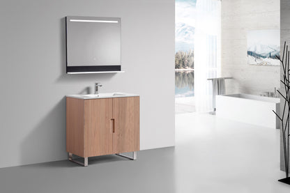 36'' Fiore Free Standing Bathroom Vanity - OAKWOOD - Restock ETA End of Nov