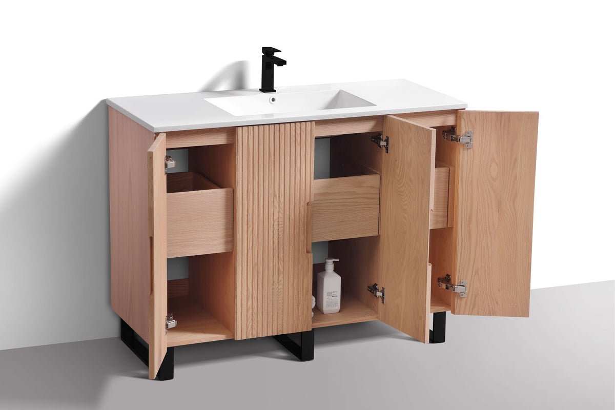 48'' Fiore Single Sink Free Standing Bathroom Vanity - OAKWOOD