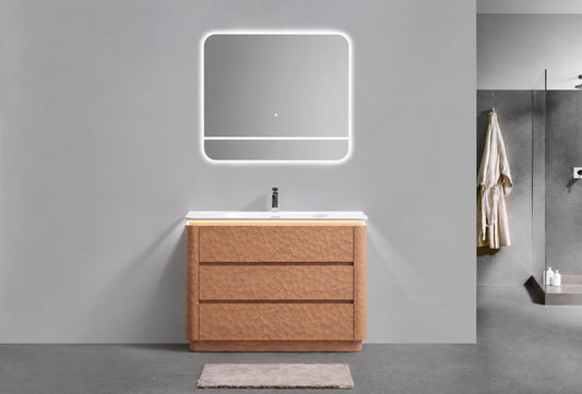 40" Lumi Floor-Mount Single Sink Modern Bathroom Vanity – Oakwood - ETA End of Nov