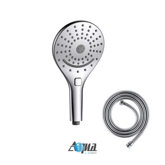 Aqua Rondo by KubeBath 6" Multifunction Handheld With Flexible Hose