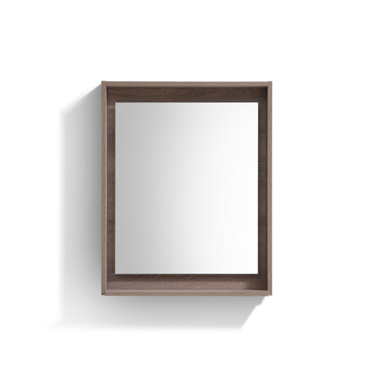 24" Wide Mirror w/ Shelf Butternut