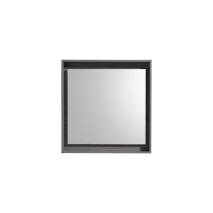 Bliss 24"  Vulcan Ash Grey Wood Wall Mount Modern Bathroom Vanity