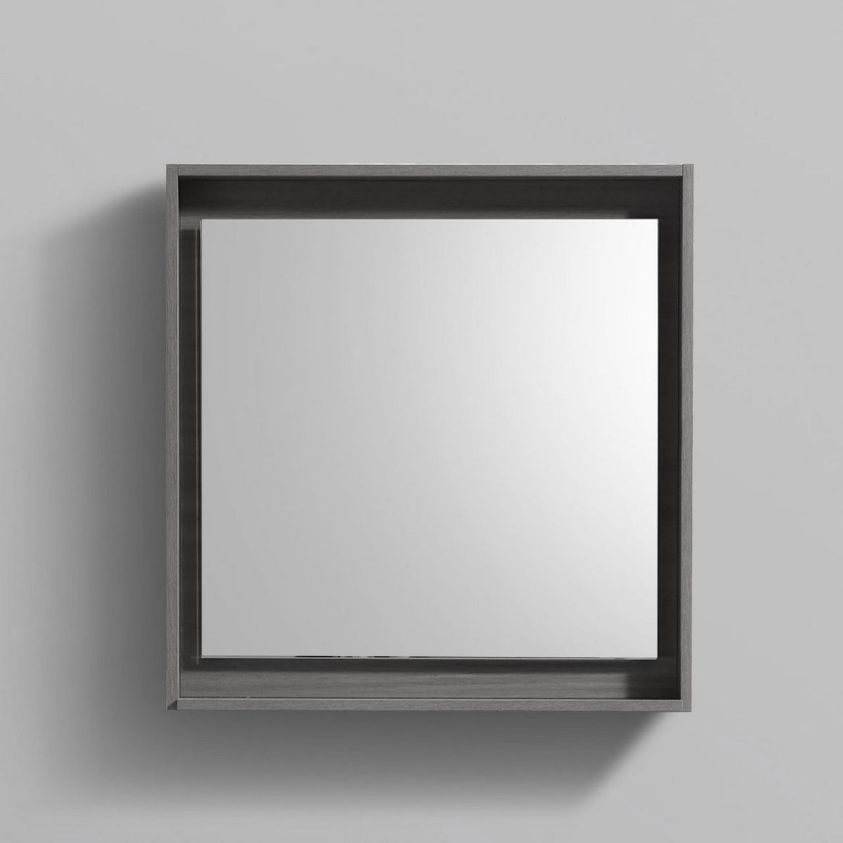 24" Wide Mirror w/ Shelf Vulcan Ash Grey