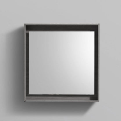 24" Wide Mirror w/ Shelf Vulcan Ash Grey