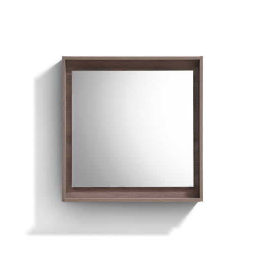 30" Wide Mirror w/ Shelf Butternut