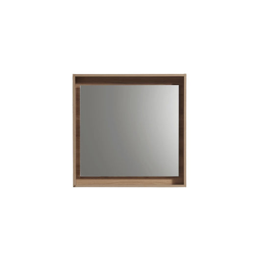 30" Wide Mirror w/ Shelf Honey Oak