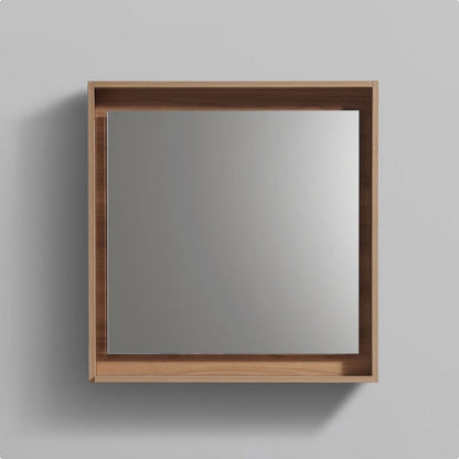 30" Wide Mirror w/ Shelf Honey Oak