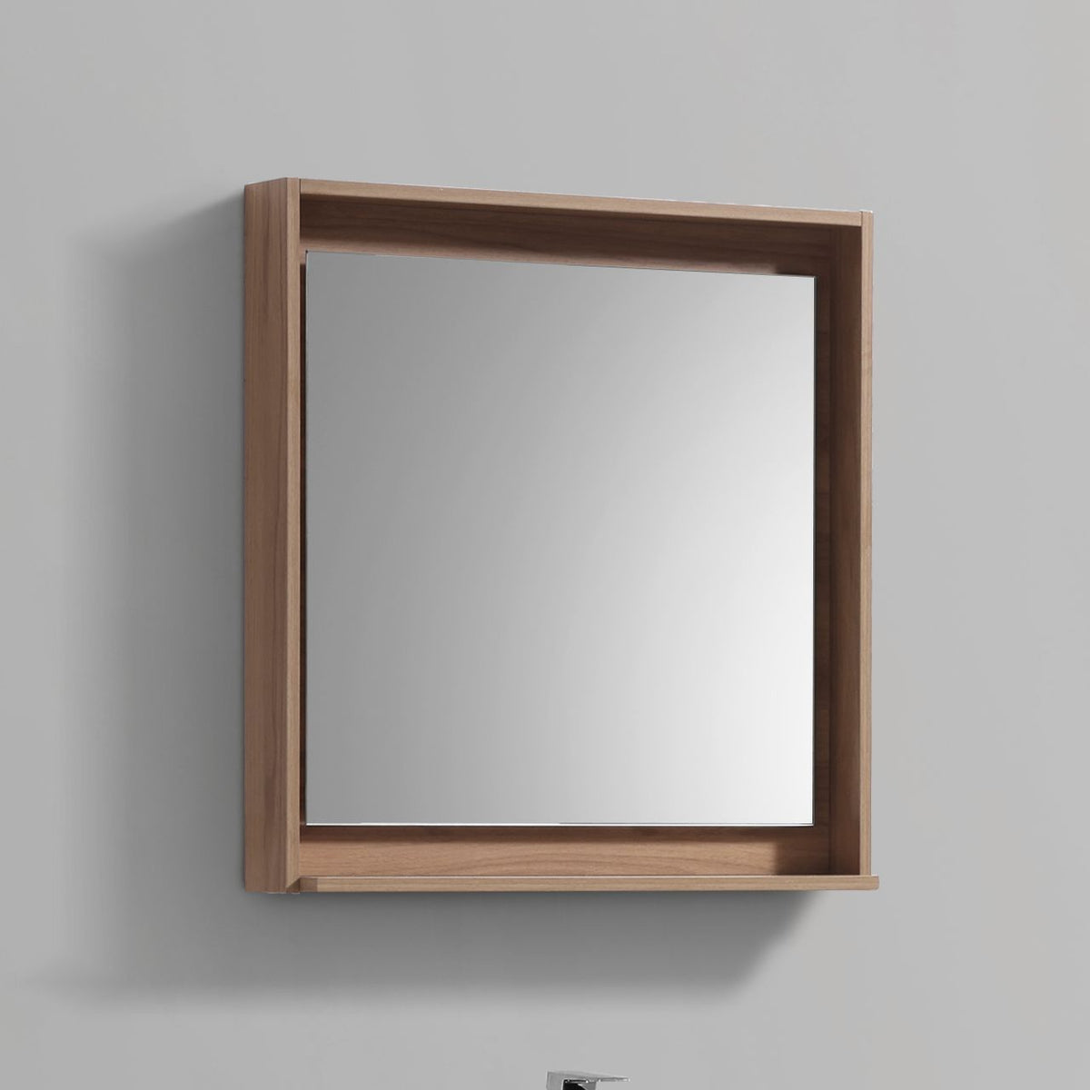 30" Wide Mirror w/ Shelf Honey Oak
