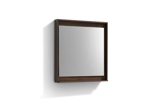 30" Wide Mirror w/ Shelf Rosewood