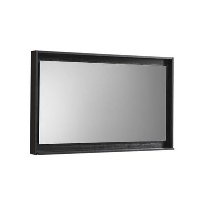 Bliss 40" Black Wood Wall Mount Modern Bathroom Vanity