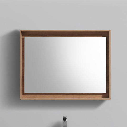 40" Wide Mirror w/ Shelf Honey Oak
