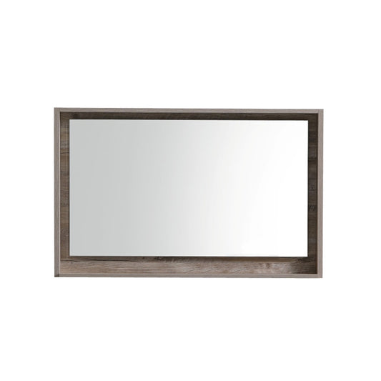 40" Wide Mirror w/ Shelf Nature Wood