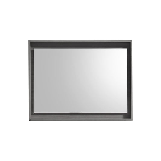 40" Wide Mirror w/ Shelf Vulcan Ash Grey