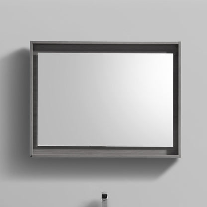 40" Wide Mirror w/ Shelf Vulcan Ash Grey
