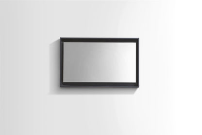 Bliss 48" Black Wood Wall Mount  Single Sink Modern Bathroom Vanity
